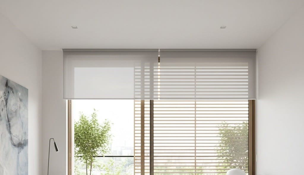 Cortina inteligente motorizada en living
